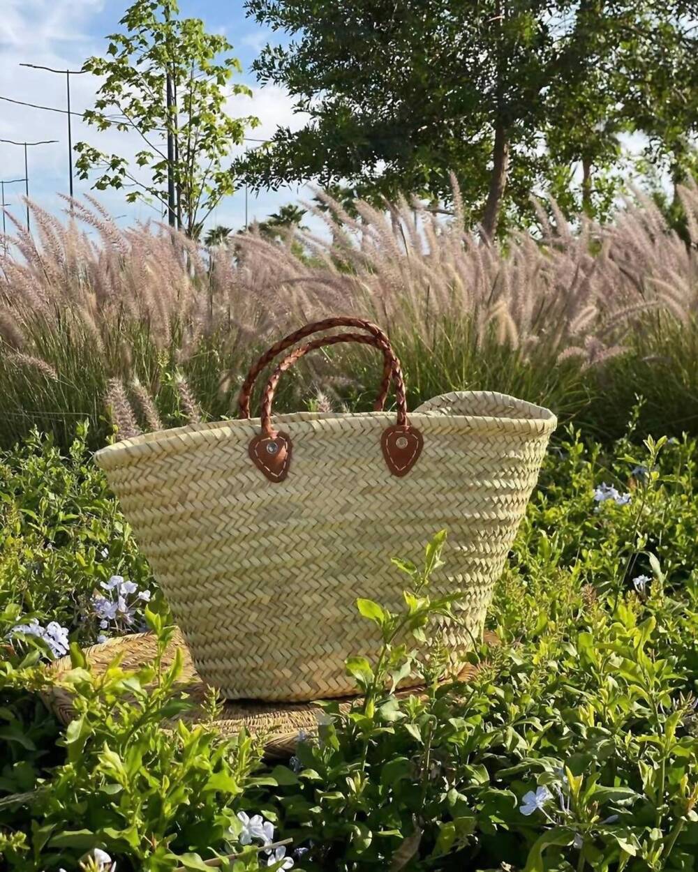 NEW PANIER DES SENS women's handwoven market & beach bag in natural straw-colore